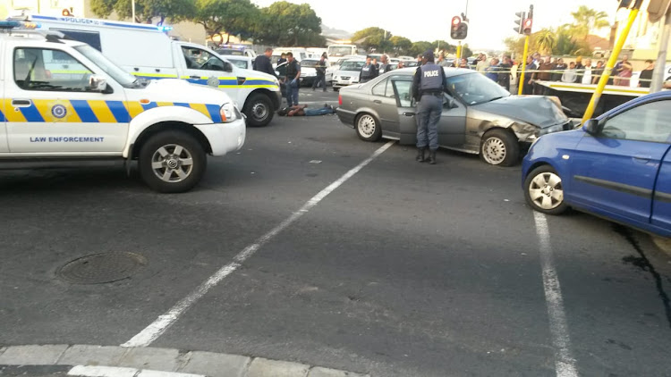 Two alleged hijackers were shot dead by police on Thursday afternoon.