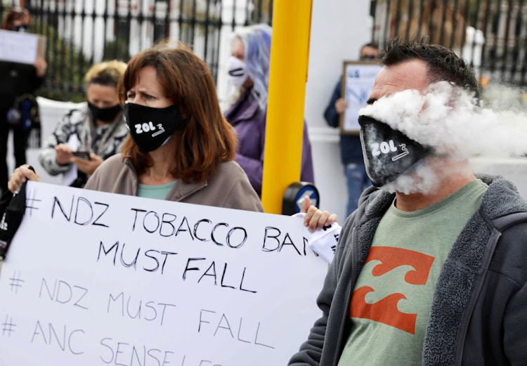 Civic group Unite Against The Tobacco Ban staged a protest outside parliament in Cape Town on Tuesday, demanding that the ban on tobacco, tobacco products, e-cigarettes and related products be lifted with immediate effect.