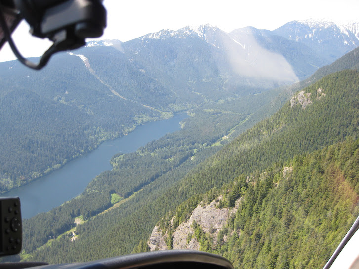 Views from the helicopter around Grouse Mountain