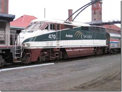 IMG_8468 Amtrak F59PHI #470 at Union Station in Portland, Oregon on August 19, 2007