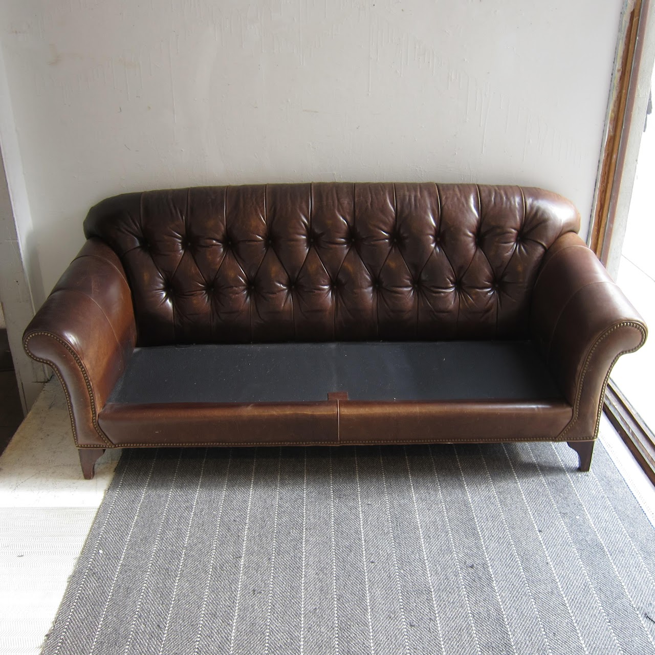 Brown Leather Chesterfield