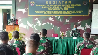 Tingkatkan Kemampuan Prajurit, Kodim Jembrana Gelar Kegiatan Peningkatan Kemampuan Apkowil Tersebar 