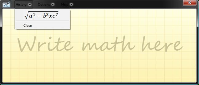 수학 입력 패널, Windows