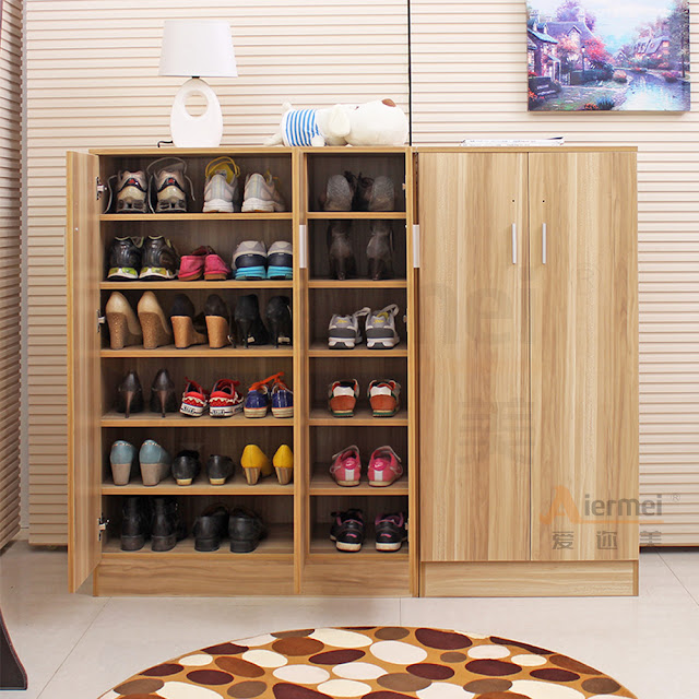 Vizu Home Wood Shoe Cabinet