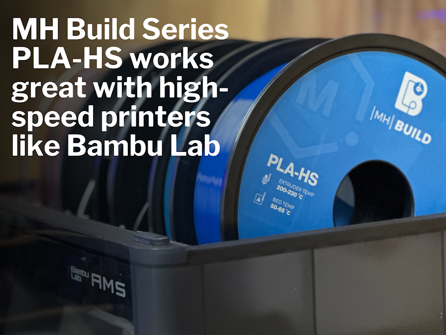 Black MH Build Series High Speed PLA-HS Filament - 1.75mm (1kg)