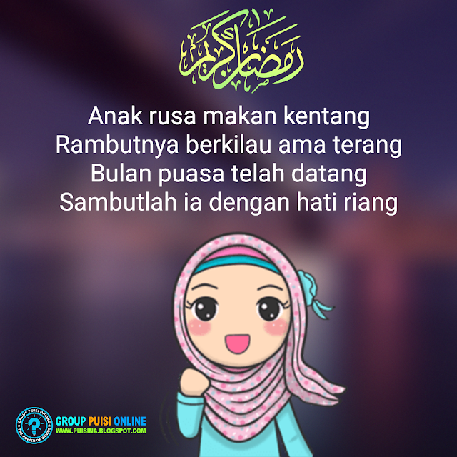 KARTUN PANTUN UCAPAN  PUASA  RAMADHAN PUISINA