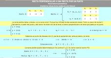 Recta perpendicular a una recta (dada en paramétricas) por un punto