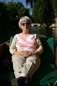 Mom enjoying a punt on the Cam