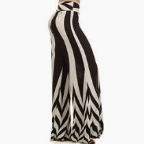 <br />(Plus Size) Stylish Women's Striped High Waist Palazzo Pants (MADE IN USA)