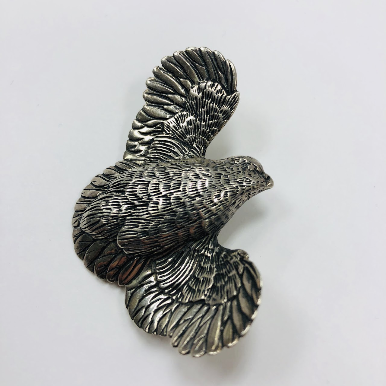 Sterling Silver Signed Grainger McKoy Quail Pendant/Brooch