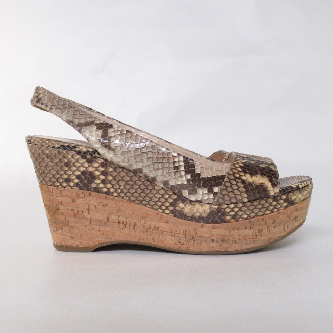 Prada Python Wedges