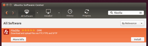 Filezilla FTP Client On Ubuntu Desktop 14.04