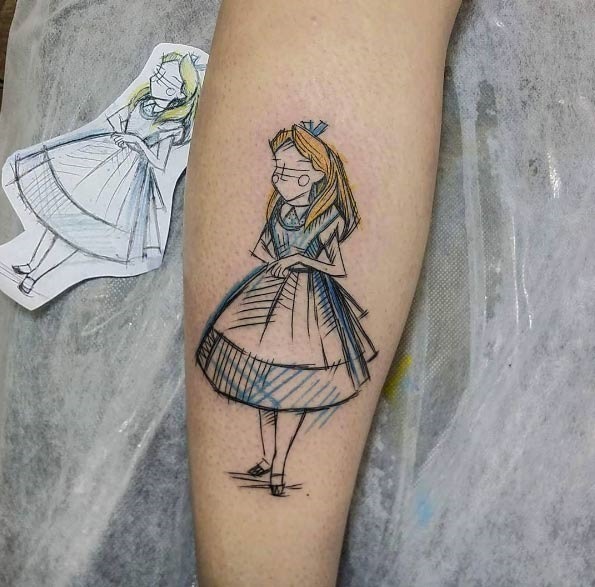 Este incrível esboço estilo alice