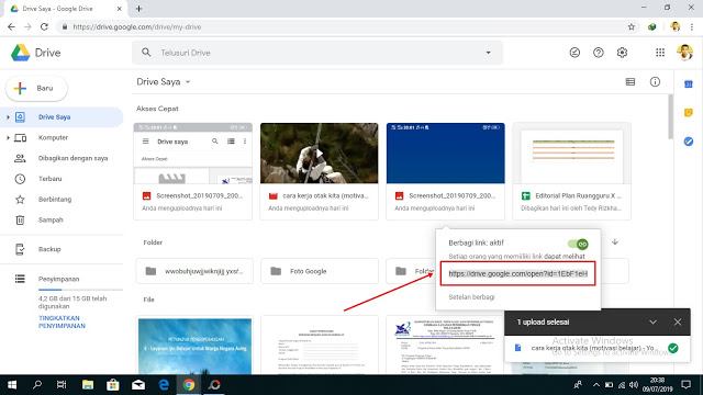 Cara Membagikan File Google Drive Dengan link