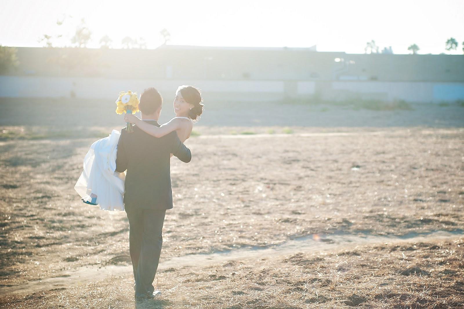 yellow and teal wedding at