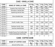 Kwality Cake menu 5