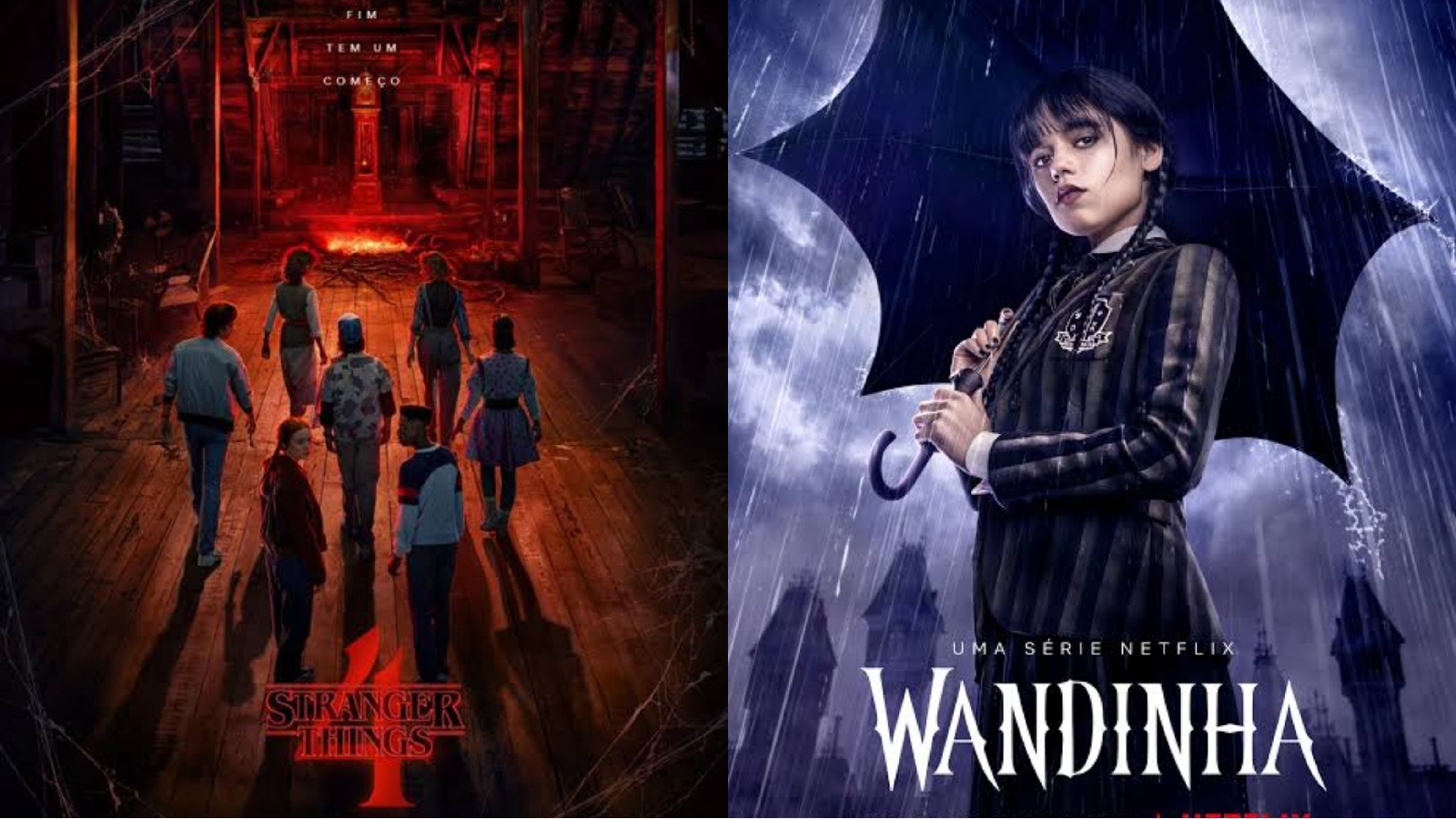 Stranger Things e Wandinha são as séries mais assistidas da