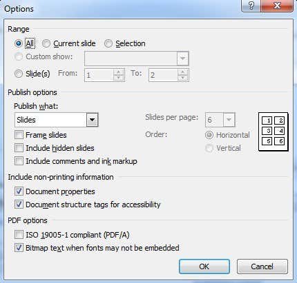 imprimir opciones de pdf