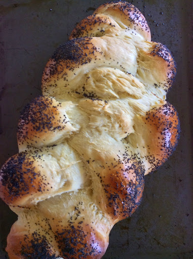 3-strand poppyseed challah