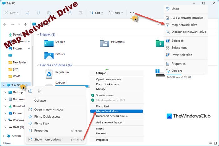 mapper lecteur réseau windows 11