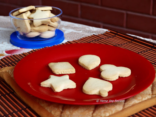 Eggless Shortbread Cookies