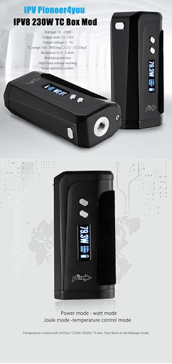 20161224120128 27198 thumb%25255B2%25255D - 【MOD】「Pioneer4you IPV8 230W TC Box Mod」レビュー。YiHi SX330 - F8 Chip搭載の小型軽量デュアルバッテリーモデル！！SX Pure搭載【電子タバコ/爆煙/神MOD】