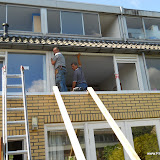 ook de achterkant van de woning wordt onderhanden genomen