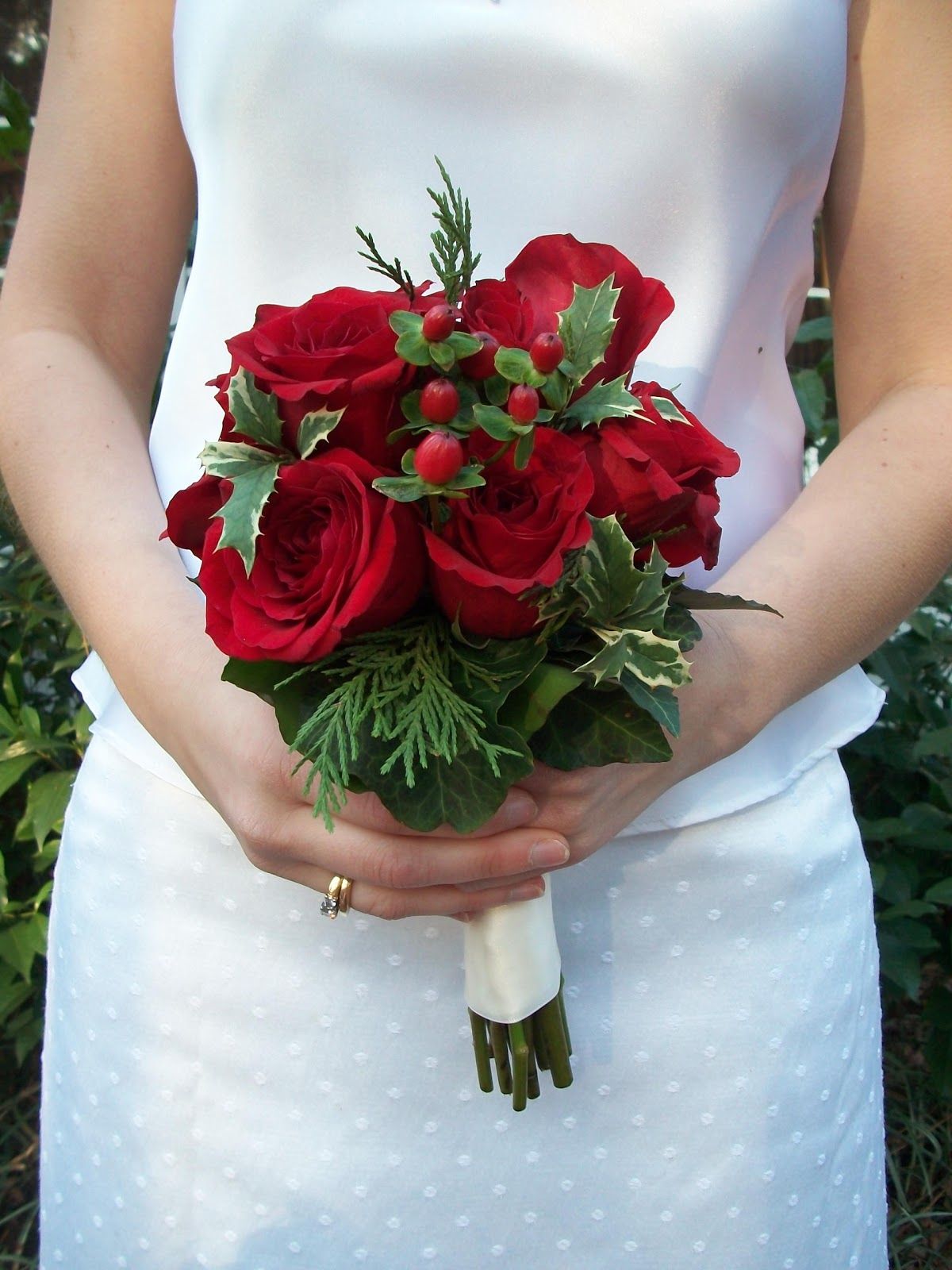 bridal bouquet of red