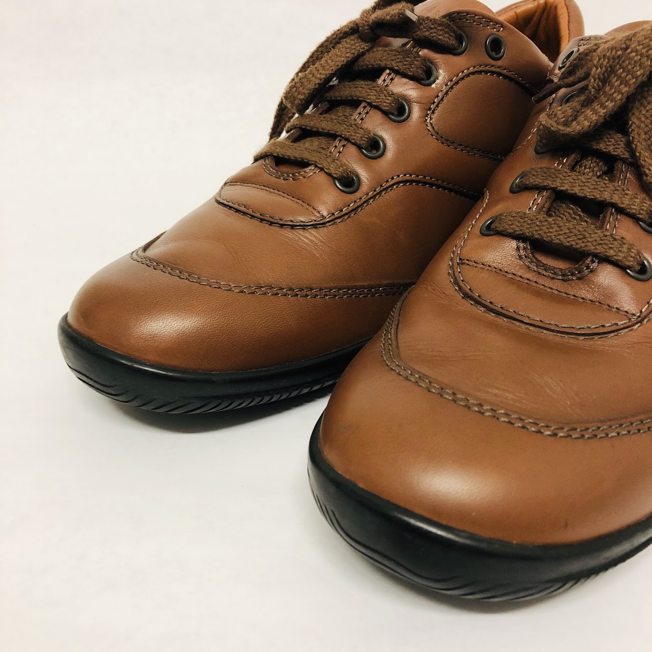 Hogan Brown Leather Trainers