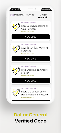 Screenshot Dollar G Coupons - DG