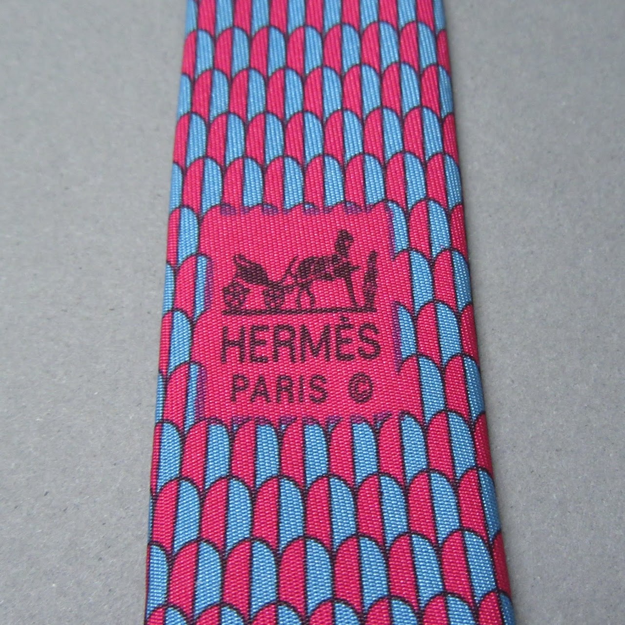 Hermès Red and Blue Tie