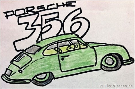 Tecknad-Porsche-356