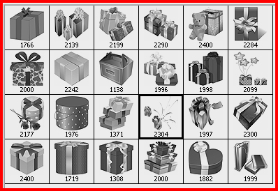 Pincéis Photoshop caixas de presente natal Pincéis Photoshop caixas de presente natal