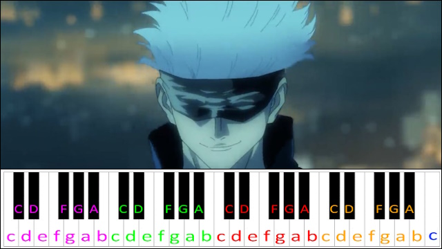 Kaikai Kitan (JUJUTSU KAISEN OP) Average Version Piano / Keyboard Easy Letter Notes for Beginners