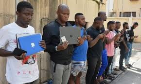 Arrested yahoo boys