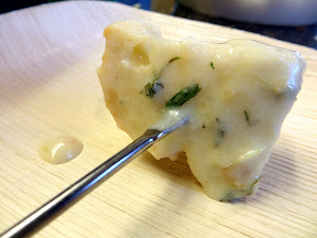 Brie and Blue Cheese Fondue Recipe, served on Ver Terra