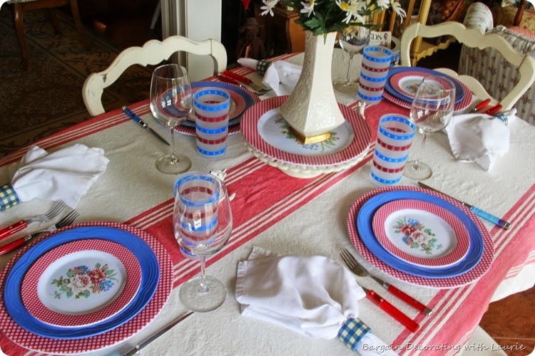 Red White and Blue Tablescape