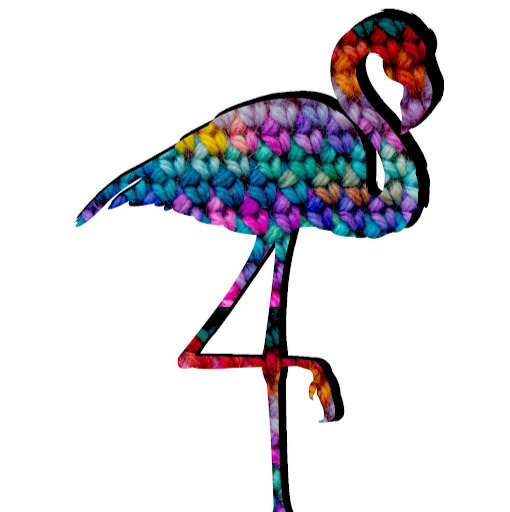 Purple Flamingo Fibre Art logo