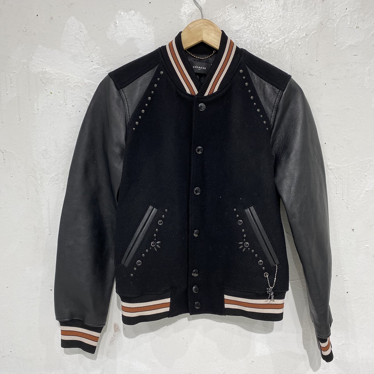 Coach NEW Embellished Varsity Jacket