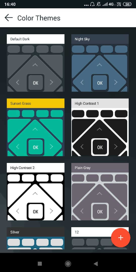 Перейдите в настройки приложения и нажмите «Цветовые темы» |  Превратите свой смартфон в универсальный пульт дистанционного управления
