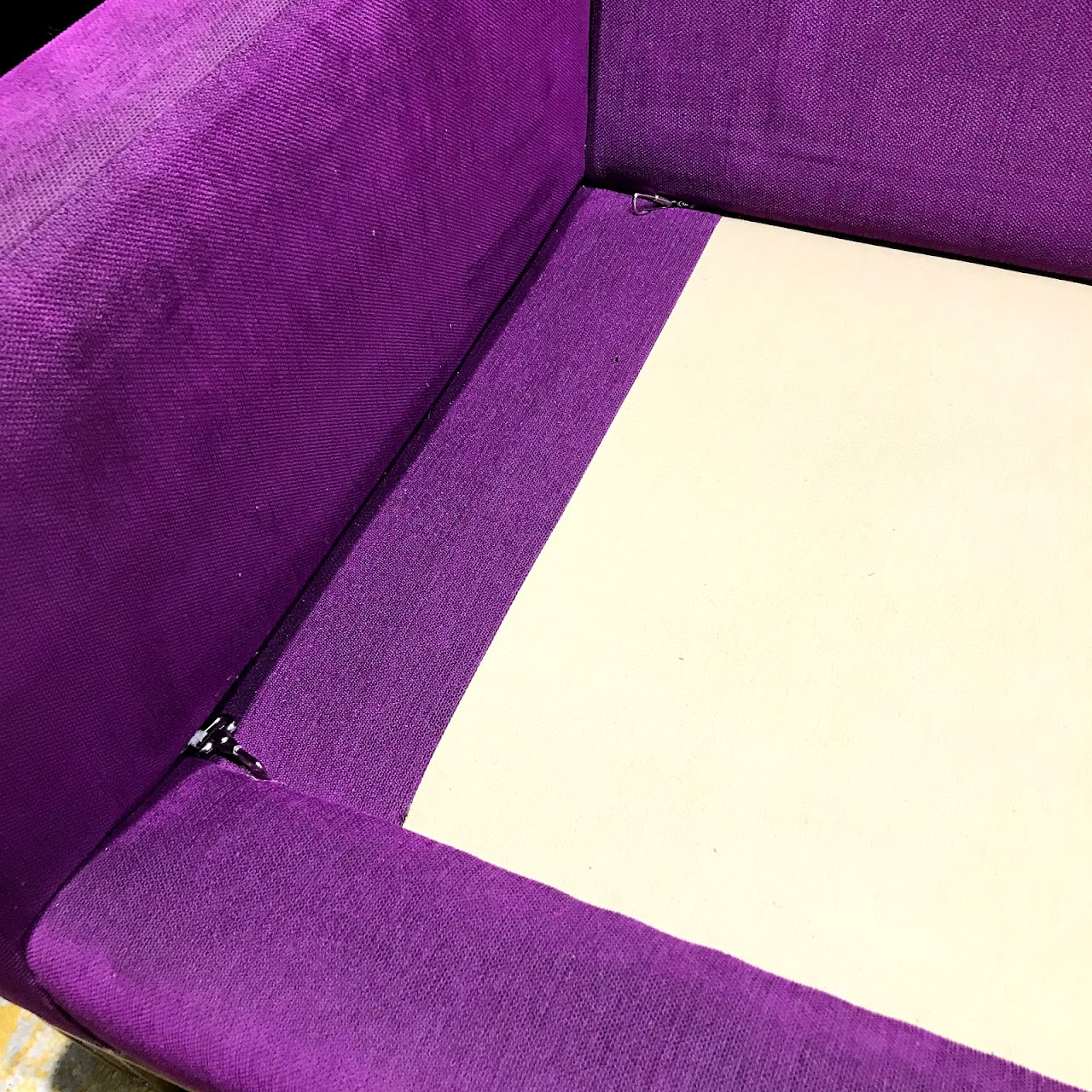 Albert Menin Interiors Purple Sofa