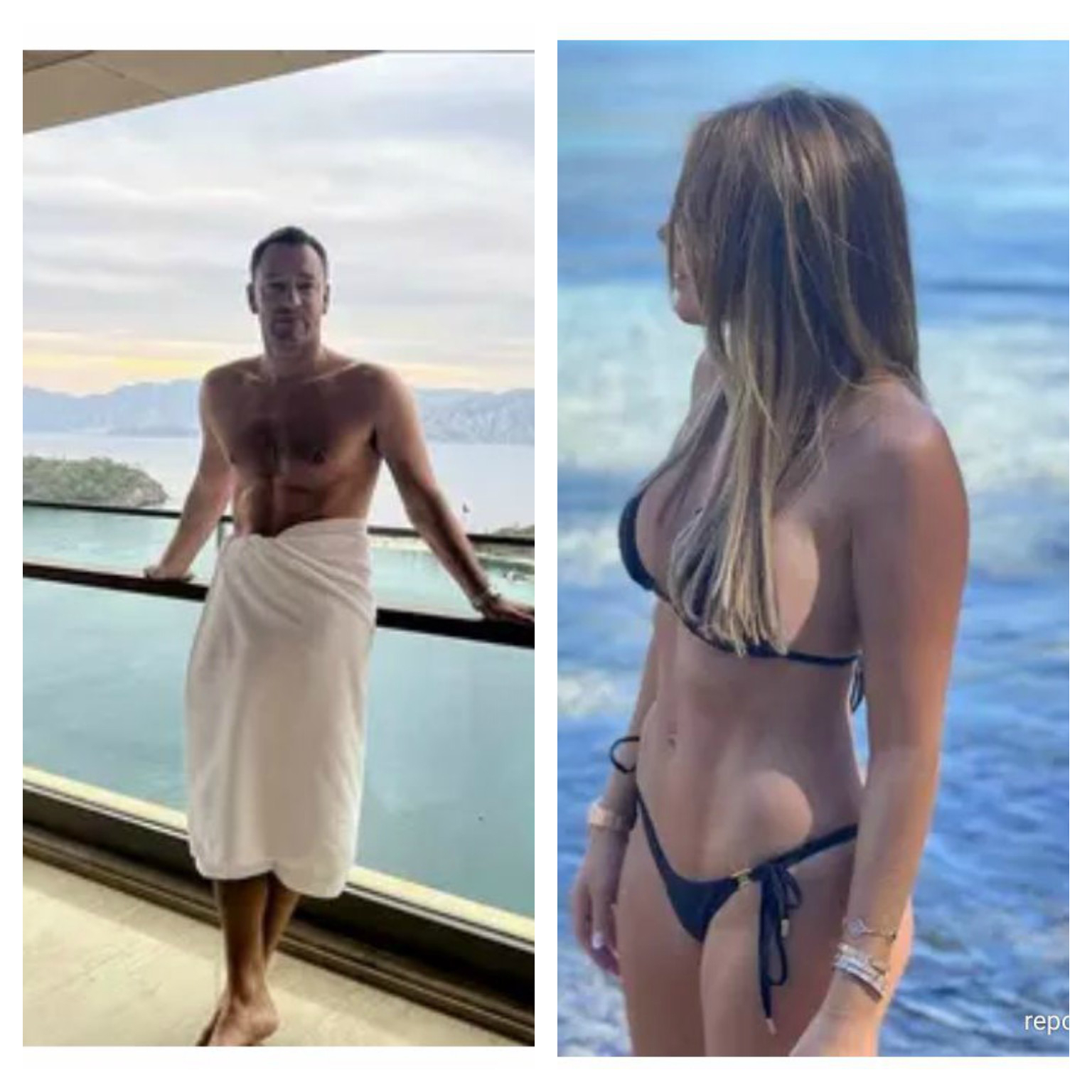 Ex Chelsea legend John Terry spotted with towel as he posed on the balcony ...