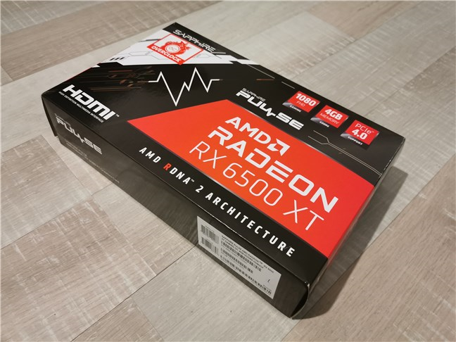 Bao bì của Sapphire AMD Radeon RX 6500 XT