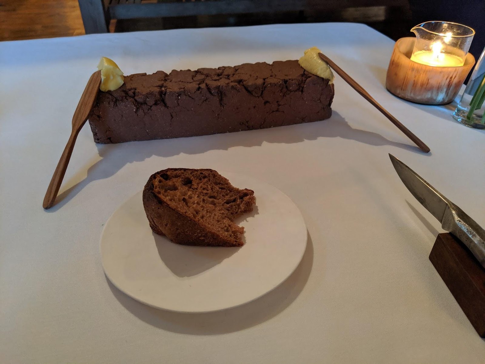 WHOLE BARDER WHEAT LEVAIN WITH BLUE HILL FARM BUTTER