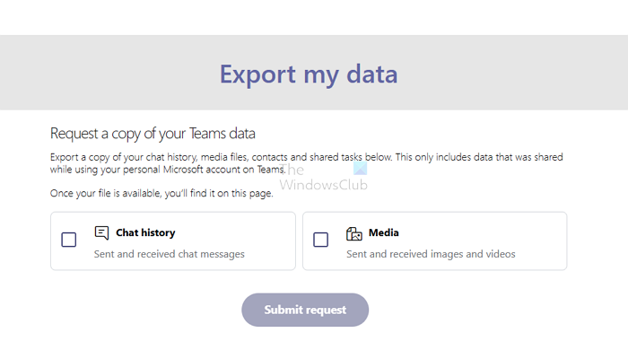 Exportar medios de chat de Microsoft Teams