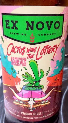 Ex Novo Brewing: Cactus Wins the Lottery. Ex Novo felt that cactus deserved its day in the sun - or more honestly, apparently they heard the phrase on some Youtube video and wanted to brew a beer so they could use the meme saying. So this is reverse engineered beer to fit the name of a tart refreshing Berliner Weisse with the fruity punch of prickly pear cactus.