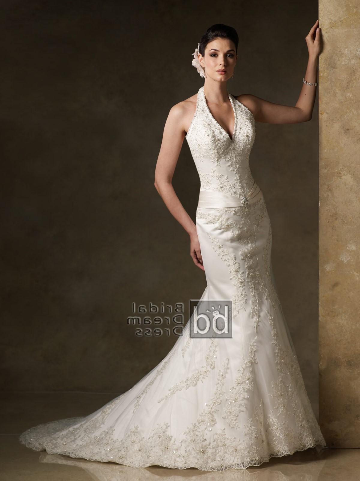 halter wedding dresses with