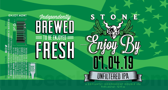 Stone Adding Enjoy By 07.04.19 Unfiltered IPA