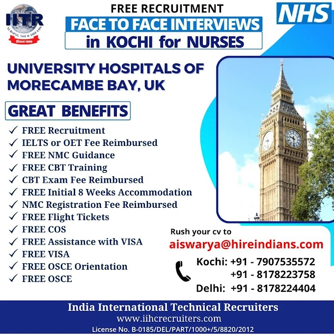 UK JOBS: FACE TO FACE INTERVIEWS in KOCHI | FREE RECRUITMENT