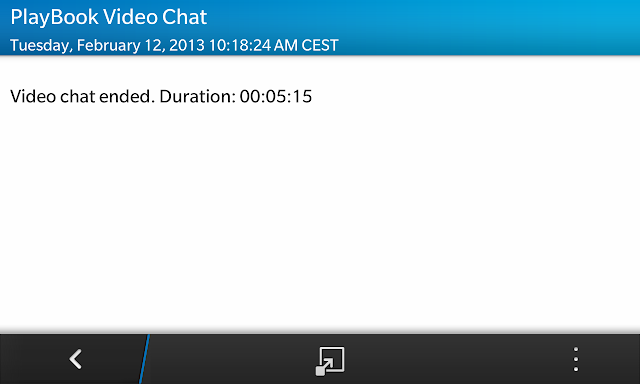 vowe dot net :: Video chat between BlackBerry Z10 and PlayBook